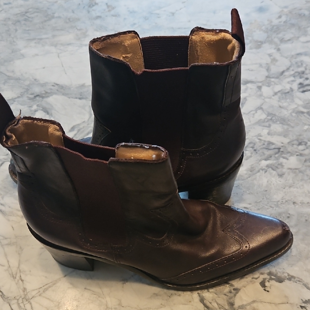 Nine West Dark Brown Ankle Booties